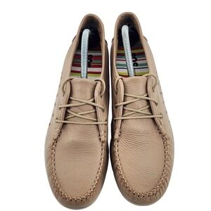 SAS Womens 9 N Breezy Lace Up Moc Loafers Tan Latte Comfort Shoes 7136702